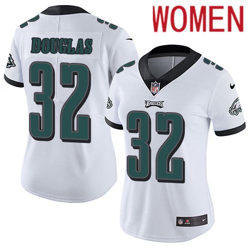 Women Philadelphia Eagles #32 Rasul Douglas Nike White Vapor Limited NFL Jersey->women nfl jersey->Women Jersey